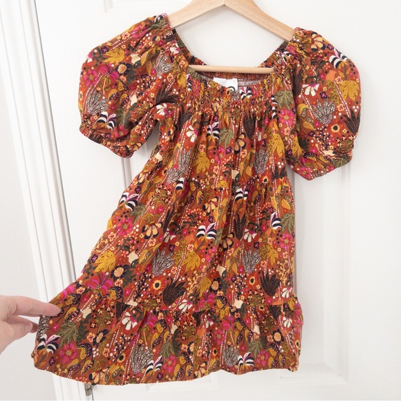 Target Other - Target Kids Floral Dress in Orange and Brown